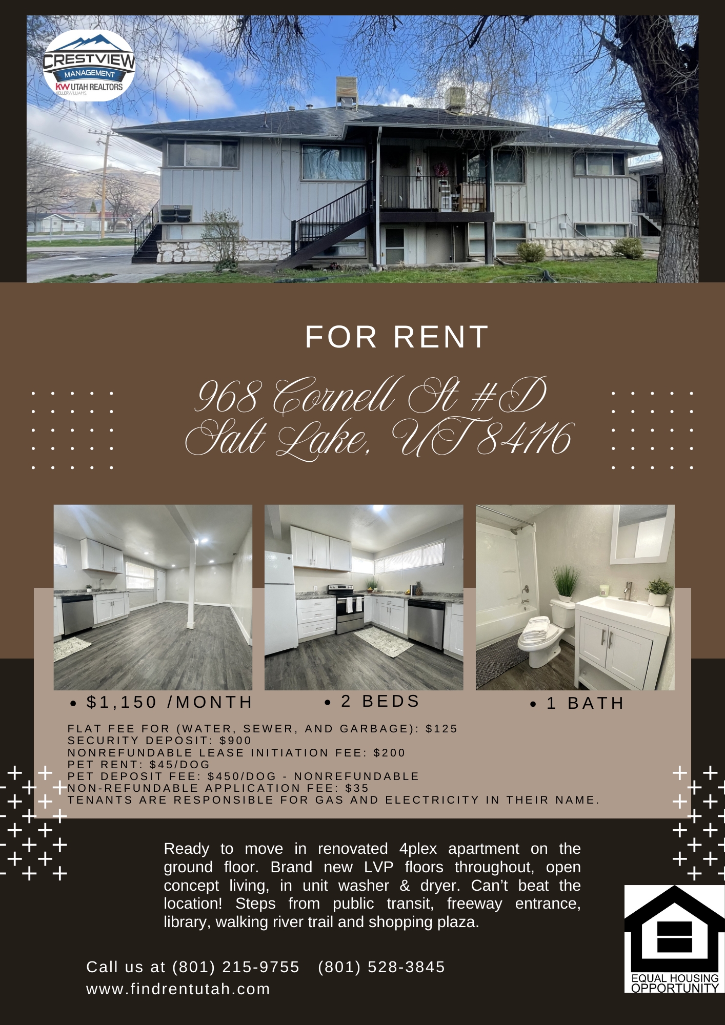 Salt Lake City Apartment: 968 N Cornell St