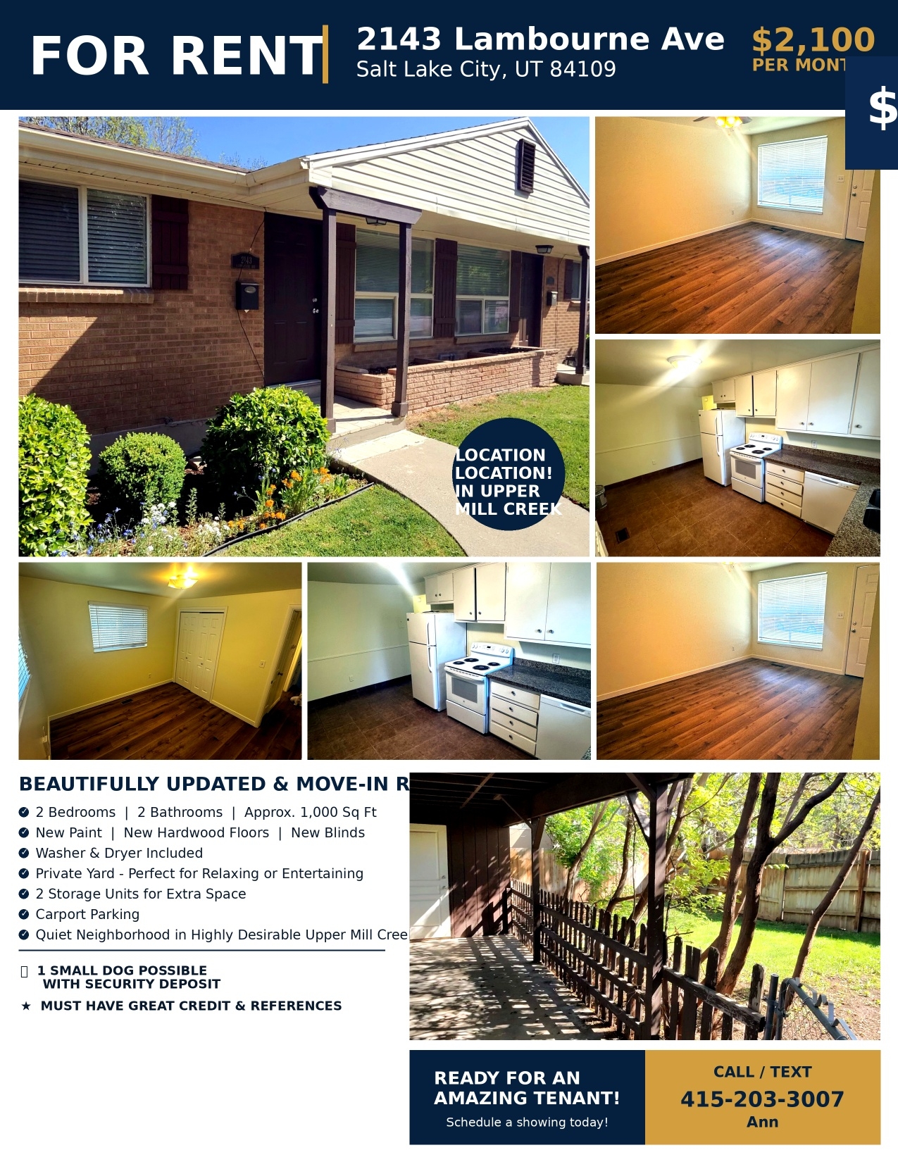 Salt Lake City  Multiplex: E, Lambourne Ave 