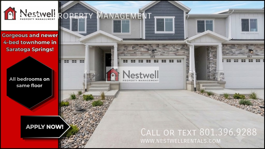 Saratoga Springs Townhome: 883 N Portman Way