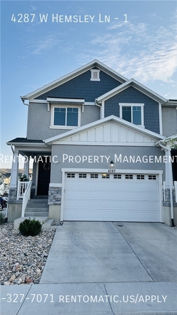 Herriman Townhome: 4287 W Hemsley Ln