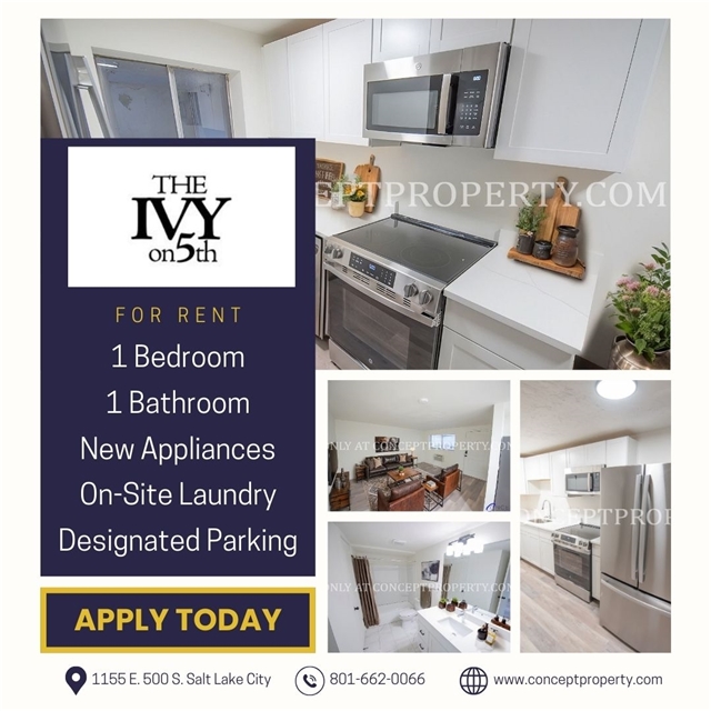 Salt Lake City Apartment: 1155 E 500 S