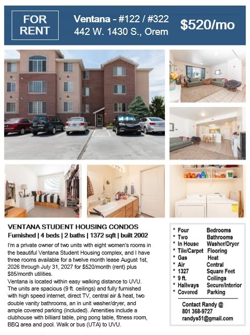Orem Apartment: 442 W 1430 S