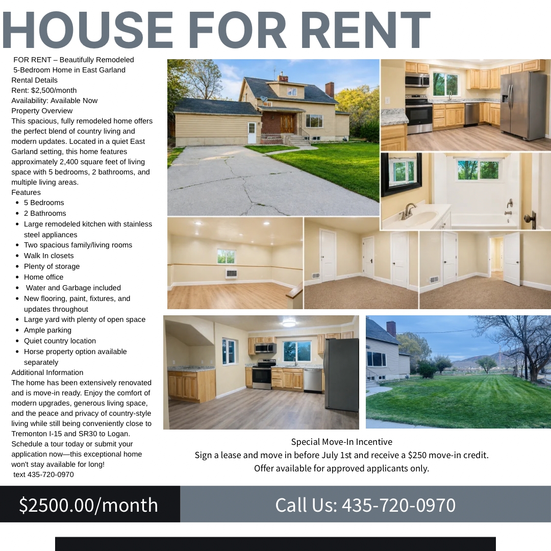 Garland House: 13275 N 4400 W